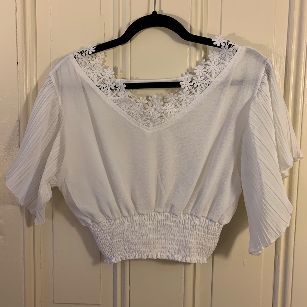 Floral Laced Crop Top